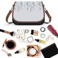 thumbnail image 6 of Flower Blue Grey Cherry Blossoms Vintage Crossbody Bag for Women Medium Leather Hobo Bags Shoulder Bag Classic City Leather Satchels, 6 of 8