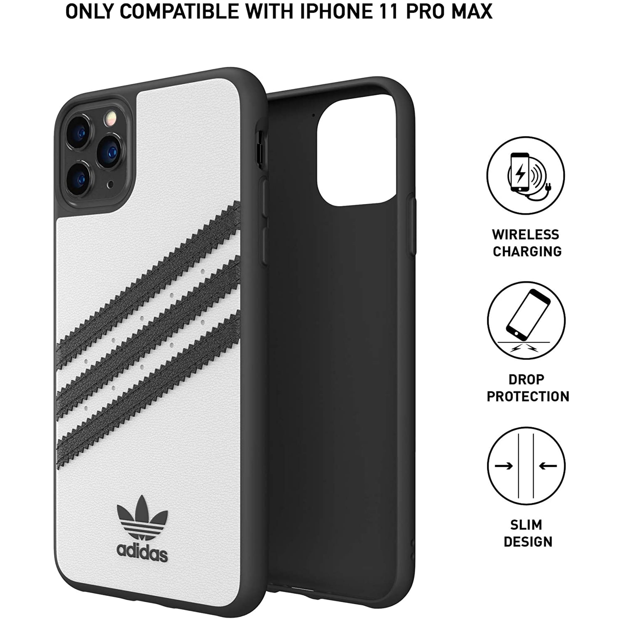 Adidas Phone Case Compatible With Iphone 11 Pro Max Case Originals Moulded Tpu Protective Phone Cover White And Black Walmart Canada