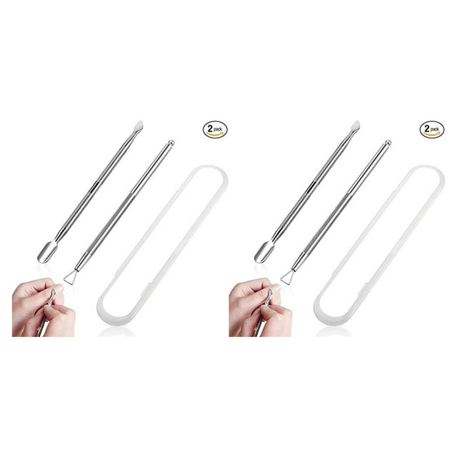 Wweixi 1/2/3/5 2Pcs Dead-skin Remover Kit Stainless Cuticle Pusher Comfortable Wear-Resistant Manicure Tools Set Professsionals Adults 2PCS