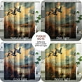 thumbnail image 5 of Hunting Wild Ducks Shower Curtain Rustic Country Shower Curtains Vintage Farmhouse Cabin Themed Bathroom Decor Polyester Fabric-72" x 72", 5 of 6