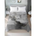 thumbnail image 4 of Grey Ombre Marble Flat Sheets Only Twin XL Size, Soft Breathable Bed Top Sheets for Mattress, Gray Marble Crack Abstract Modern Luxury Bedding Flat Sheets for Home Hotel Bedroom Bed Protection, 4 of 9