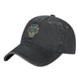 thumbnail image 2 of DouZhe Adjustable Washed Cotton Baseball Cap - Abstract Sugar Skull Prints Vintage Dad Hat Unisex Sports Caps (Black), 2 of 7