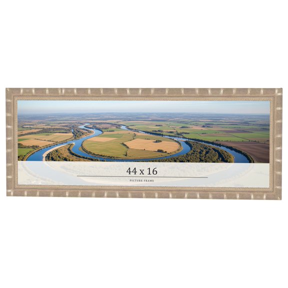 44x16 Frame Silver Real Wood Picture Frame Width 1.5 inches | Interior Frame Depth 0.5 inches |