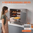 thumbnail image 4 of KFFKFF Hot Box Food Warmer, 4-Tier Concession Warmer with Water Tray, 4 Pans, Double-door and Adjustable Shelves, Stainless Steel Food Warmer Cabinet, 4 of 9