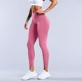 thumbnail image 2 of Arlun Womens Workout Seamless Scrunch Lifting High Waisted Gym Yoga Leggings Soft Lightweight Comfy Running Fitness Pants Fashion Solid Color Casual Tights Hot Pink M, 2 of 5
