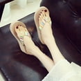 thumbnail image 4 of LoyisViDion Women Weave Beach Breathable Sandals Home Slipper Flip-Flops Wedges Shoes Khaki 8(39), 4 of 9