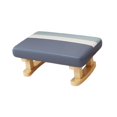 thumbnail image 3 of Reposapiés, taburete otomano, protección de suelo de madera, antideslizante, banco para cambiarse los zapatos, de madera Azul, 3 of 9