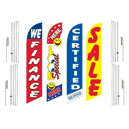 4 Swooper Flags With 4 Pole Kits We Finance Look Special Here Certified Pre Owned Sale
