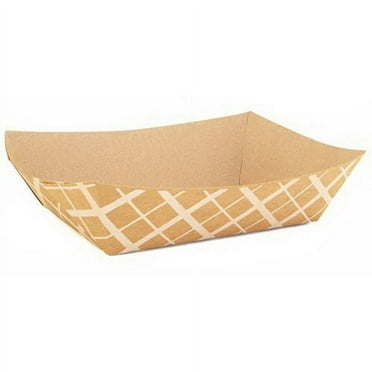 Southern Champion Paper Food Trays, Paperboard, Brown/White Check, 5-Lb Capacity 500 Count