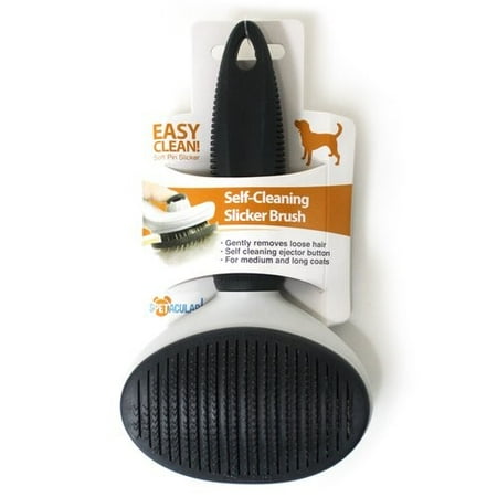 Spetacular Dog Self-Cleaning Slicker Brush, Large (Best Slicker Brush For Dogs)