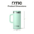 thumbnail image 5 of RTIC 16 oz Ceramic Lined Insulated Road Trip Travel Mug, Leak-Resistant Lid, Fresh Mint, 5 of 7