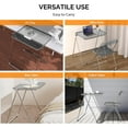 thumbnail image 6 of VINGLI Folding Acrylic Table and Chair Set Small TV Tray for Snack Dinner on Couch, Tiny Foldable Desk Writing Desk for Home Office for Small Spaces, 6 of 16