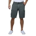 thumbnail image 4 of RAW X Mens Belted 12.5" Inseam Knee Length Cargo Shorts, Grey, 46, 4 of 7