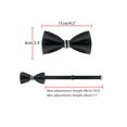 thumbnail image 3 of INSPIRAR CHIC Corbata de moño preatado para hombres con decoración de strass, corbatas brillantes para bodas elegantes, negra 2, 3 of 4