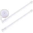 thumbnail image 1 of shiyou-2pcs White Tension Rod 12 to 20 Inch Expandable Spring Rods,No Drilling Rustproof Spring Small Tension Rod, Be used for Kitchen, Bookshelf, Wardrobe, Bathroom (12-20 inch, White), 1 of 4