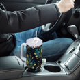 thumbnail image 4 of Yayeee 40oz Stainless Steel Tumbler with Straw and Handle Double-Wall Insulated Travel Water Bottle, Gold Peacock Pattern, 4 of 8