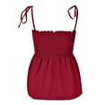 thumbnail image 6 of Uooqdmx Baby Doll Tank Tops for Women, Shirred Tops for Women, Peplum Tops for Women, Going Out Tops for Women, Camisole Tops for Women, Red M, 6 of 7