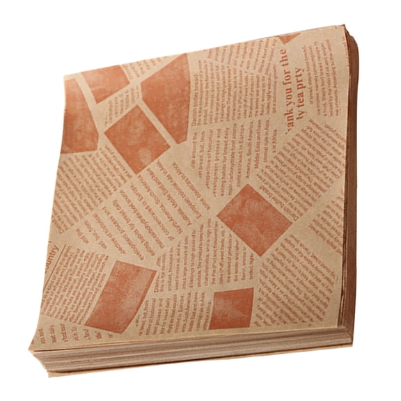 GAXIRE Sandwich Paper Wrap Sheets 100 Pack Greaseproof for Food Preparation Light Brown 9.8x9.8in