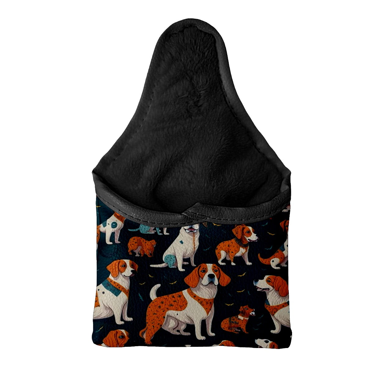 Golf Mallet Putter Cover Premium Leather Golf Putter Head Cover with Magnetic Closure, Golf Cover for Men and Women Puppy Pattern