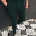thumbnail image 6 of RUTAYY Men's Casual Pants Slim Fit Plaid Print Zipper Long Pants Daily Wear Comfort Trendy Classic Trousers, 6 of 6