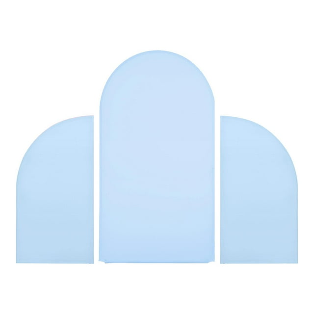 Abbracc 3Pcs Arch Backdrop Covers Background Stand Covers Birthday Arch Stand Covers Light Blue
