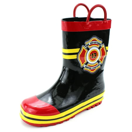 Fireman Firefighter Boys Girls Costume Style Rain Boots (Best Fire Station Boots)