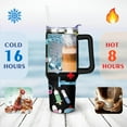 thumbnail image 4 of 40oz Funny Nurse Life Stainless Steel Flip Straw Tumbler Spill Proof Travel Cup Double Wall Vacuum Insulated Coffee Mug with Handle, 4 of 6