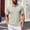 B_ Khaki, variant on YLSDY Men's Vertical Ribbed V-Neck Collared Shirt, Textured Knit, Short Sleeve Casual Top Green XL