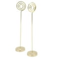 thumbnail image 1 of 2 uds soporte para números de mesa 200mm redondo Metal estable semicírculo diseño convexo tecnología de galvanoplastia soporte para fotos dorado, 1 of 14