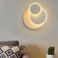 thumbnail image 3 of Blanc 15W LED Lampe Murale, Éclipse Créative 3 en 1 Solide Protection Applique Murale Intérieure Moderne Simple Salon Allée Balcon Lampe LED Tête de Lit de Chambre Chrome, 3 of 5