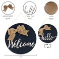 thumbnail image 2 of TX USA 12in Reversible Black Welcome Hanging Sign for Front Door Decor - Rustic Door Hangers, 2 of 8