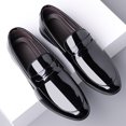 thumbnail image 4 of Men's Patent Leather Penny Loafer Dress Shoes, 4 of 5