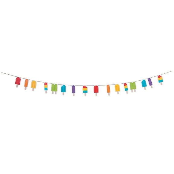 Popsicle Party Garland With Glitter - Party Decor - 1 Piece
