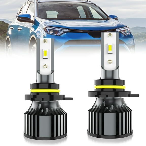 LZYMAXDM LED Headlight Bulbs Compatible With Toyota RAV4 2016-2018,9012 High Low Beam Headlights,6500K White,Plug and Play,Pack of 2