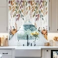 thumbnail image 4 of Pumpkin Swag&nbsp;Curtains Fall Leaves Autumn Plant Colorful Pastoral Kitchen Swag Valance Rod Pocket Curtain Valances Scalloped Window Treatment/Drapes for Living Room Bedroom, Each 36"W x 36"L, 4 of 8