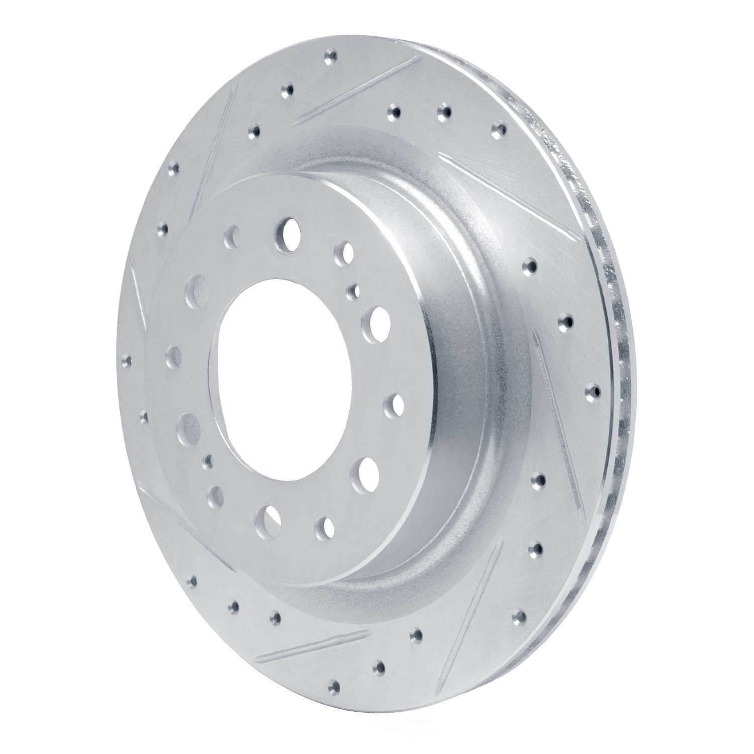 Dynamic Friction Company 631-76163L DFC Brake Rotor - Drilled And Slotted - Silver