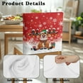thumbnail image 7 of TSOVTHRID Cartoon Reindeer Snowflake Print Chair Back Cover Room Washable Chair Protector Slipcovers Dining Chairs Protector for Home Dinning Party Festival Christmas Decor, Set of 4, 7 of 7
