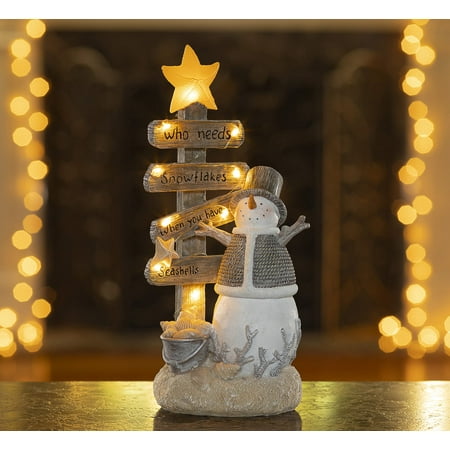 Vp Home Who Needs Snowflakes Led Signpost Holiday Snowman Light