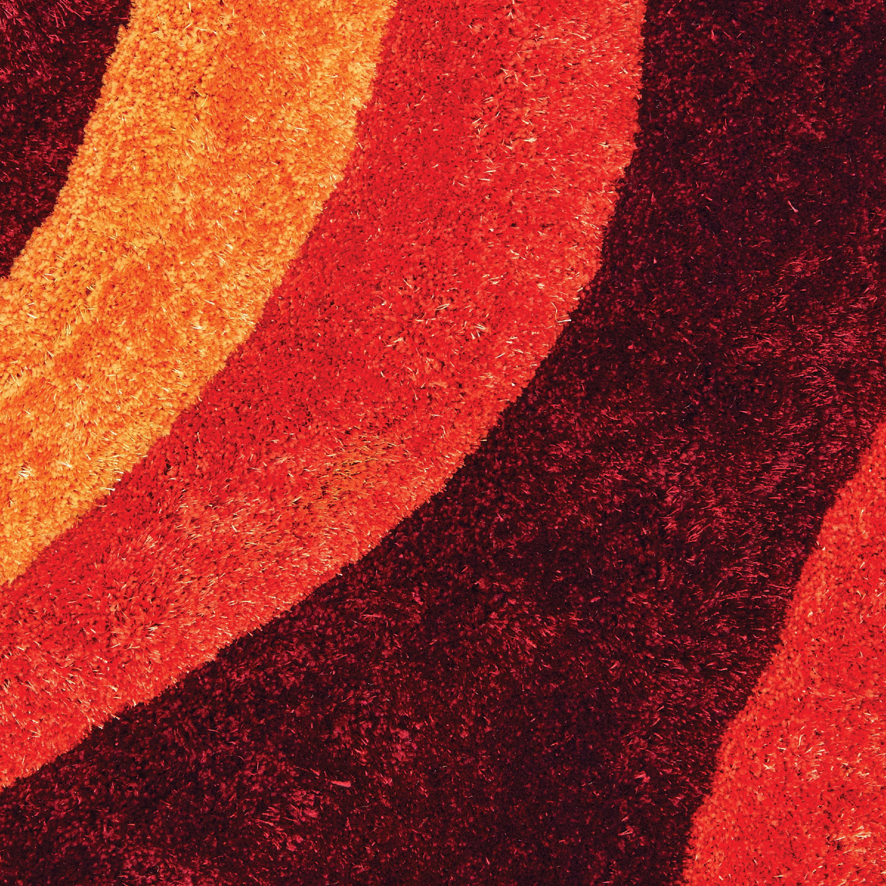 United Weavers of America Veria Cissa Shag Swirl Shag Contemporary Area Rugs, Orange