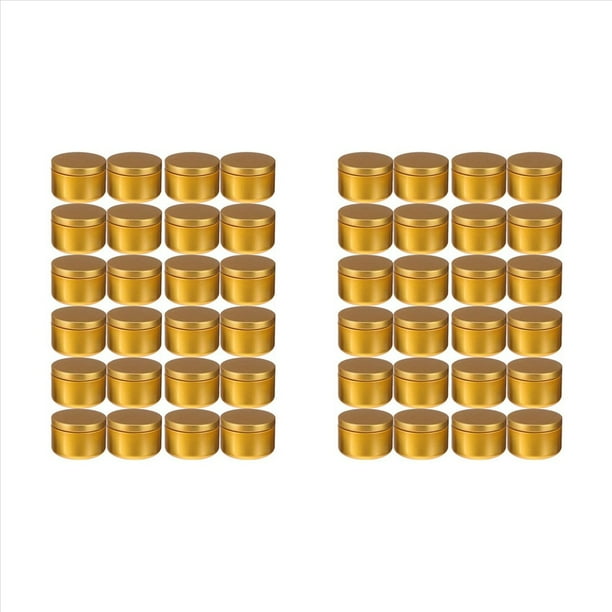 48 Piezas Etiquetas Decorativas para Tarros de Velas Latas de Almacenamiento Vacías Candelabros de Lata para Velas Contenedores Redondos de Lata, B