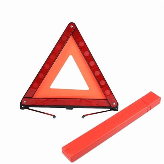 Foldable Reflective Car Emergency Warning Triangle, High Visibility Roadside Safety Sign with Storage Case for Cars, SUVs, Trucks and RVs Breakdown Protection