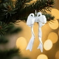 thumbnail image 2 of Adorno Navideño Colgante con Forma de Mariposas y Copos de Nieve de Acrílico con Purpurina Blanca | Plástico | Paquete de 2 | 18 X 9 X 4 Cm y 13 X 13 X 13 Cm, 2 of 6
