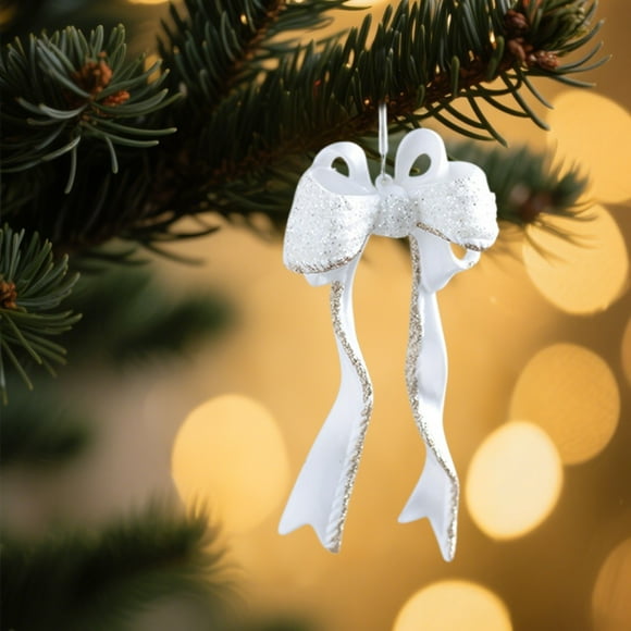 Christmas Tree Decorations,Christmas White Glitter Powder and Acrylic Snowflake Butterfly Decoration for Tree, Gift, and Jewelry Packaging