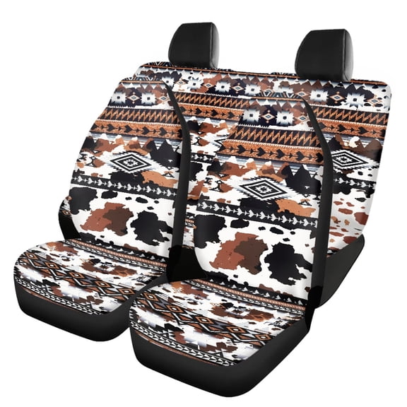 Pzuqiu Car Seat Cover Interior Accessories Polyester, Compatible with Van Seats Vehicle Seats, for Trucks Station Wagon, Geometric