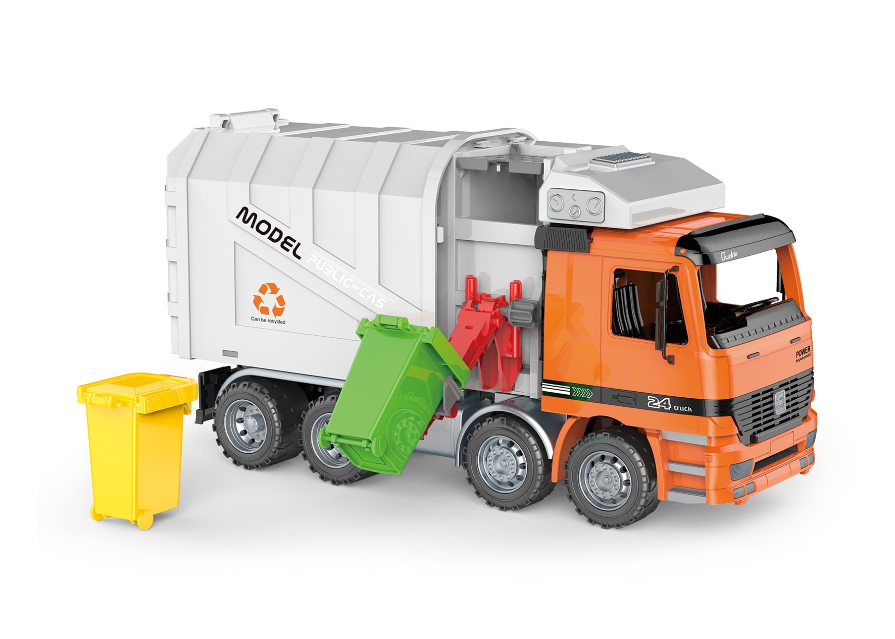 PlayWorld Toolbench Time! 14" Friction Powered Recycling Garbage Truck