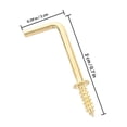 thumbnail image 2 of unbranded 100Ud De Tornillo En L Dorados Autorroscantes Para Y Dormitorio, 2 of 8