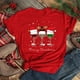 thumbnail image 1 of Maycaur, sombreros de Navidad de copa de vino para mujer, camiseta negra, regalos de Navidad, camiseta de dibujos animados, camiseta Harajuku de moda de Año Nuevo, 1 of 4