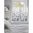 thumbnail image 4 of Tier Curtains 45 Inches Long, Blue Butterfly Farmhouse Window Treatment Curtain Drapes, Spring Pastoral Butterflies Window Half Privacy Curtains for Bedroom Bathroom, 42"x45", 2 Panels, 4 of 7