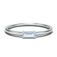 thumbnail image 1 of East-West Stackable Baguette Birthstone Ring - Aquamarine (March), 1 of 5