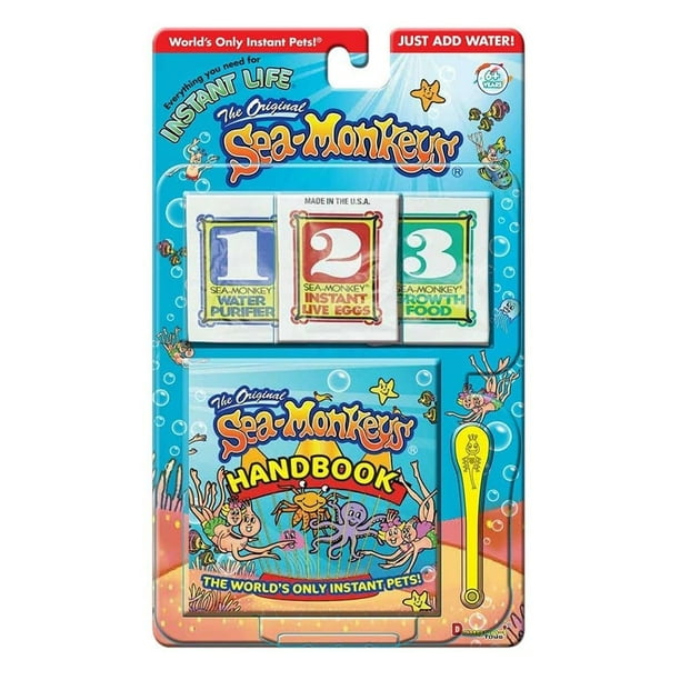 Paquete de 1 unidad de Sea-Monkeys Instant Life, las únicas mascotas instantáneas del mundo